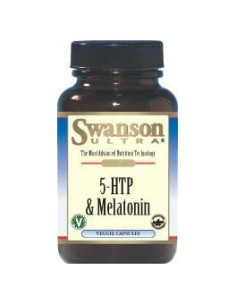 Swanson 5-HTP y Melatonina 30 Cápsulas Veganas 50mg/3mg