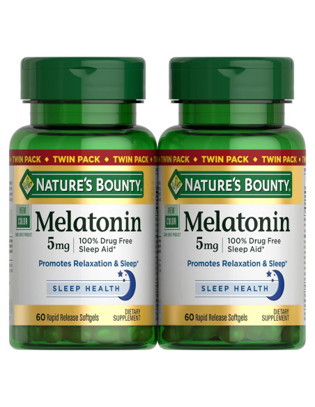 Suplemento de Melatonina 5mg Nature's Bounty 120 Cápsulas Suplemento de Melatonina 5mg Nature's Bounty 120 Cápsulas