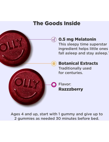 Gominolas OLLY para Dormir Niños 70 Conteo con Melatonina