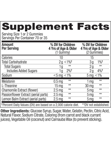 Gominolas OLLY para Dormir Niños 70 Conteo con Melatonina