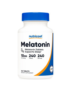 Nutricost Melatonina 10mg 240 Tabletas Sin Gluten No OGM