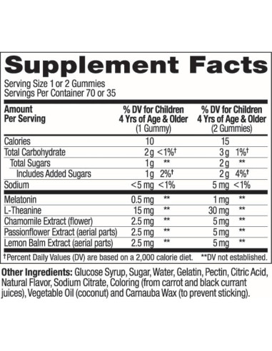 Gominolas OLLY para Dormir Niños 70 Conteo con Melatonina