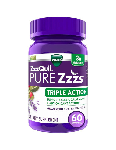 Gominolas ZzzQuil PURE Zzzs 6mg Melatonina y Ashwagandha