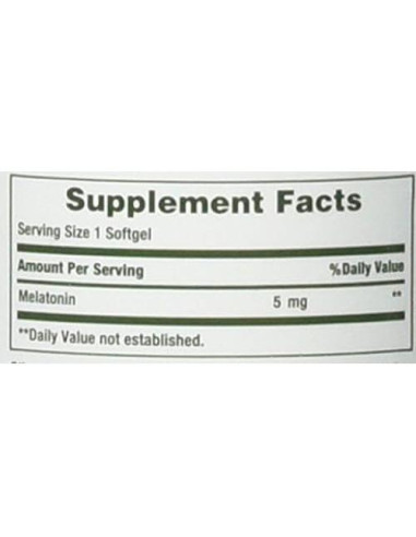 Melatonina Nature's Bounty 5mg 90 geles blandos para dormir