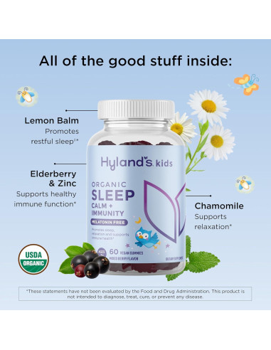 Gomitas Orgánicas para Sueño Hyland's Kids 60 Unidades Sin Melatonina