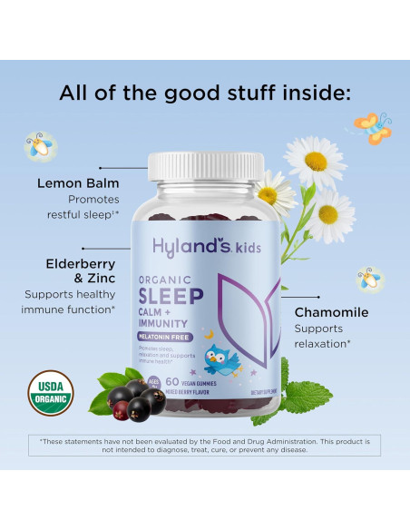 Gomitas Orgánicas para Sueño Hyland's Kids 60 Unidades Sin Melatonina