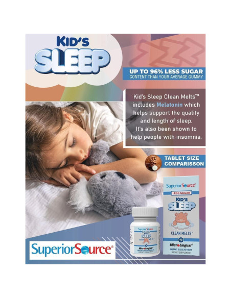 Melts de Sueño Limpio para Niños Superior Source - 90 Tabletas Melts de Sueño Limpio para Niños Superior Source - 90 Tabletas
