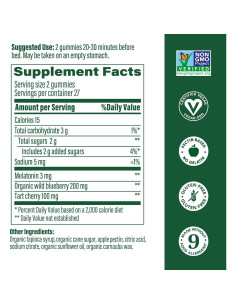 Gominolas de Melatonina MegaFood 3mg - Sabor Baya 54 Unidades 2