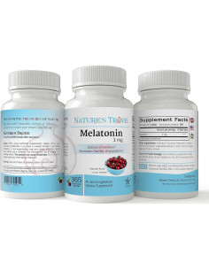 Melatonina 1mg Nature's Trove - 365 Tabletas Masticables Cereza 2