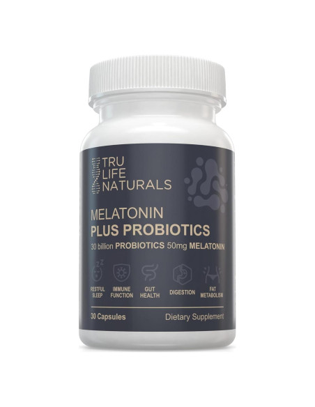 Melatonina 50mg + Probioticos 30 Bill CFU - Suplemento Nocturno