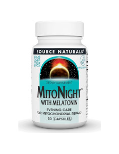 MitoNight Source Naturals con Melatonina - 30 Cápsulas