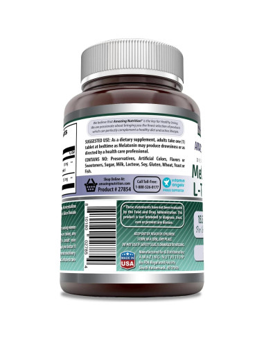 Suplemento de Melatonina Plus L-Theanine 120 Tabletas 15.5 mg