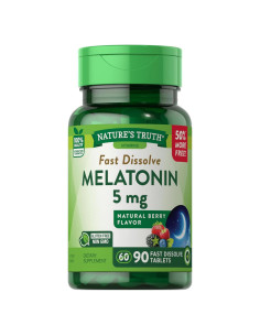 Melatonina Nature's Truth 5 mg Tabletas Rápidas Sabor Baya - 90 Unidades