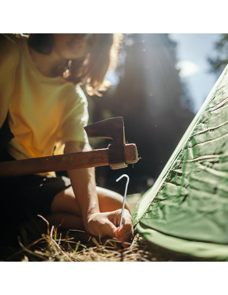 AAGUT Estacas de Tienda de Acero Galvanizado 9" (22,86 cm) 50 Pcs