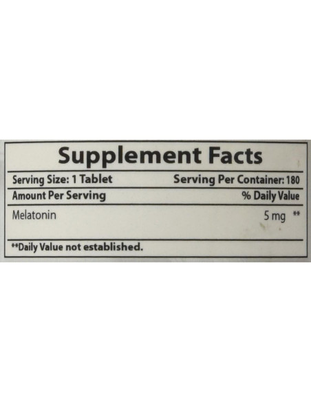 Melatonina 5 mg Mejores Naturales 180 Tabletas Sin Gluten Melatonina 5 mg Mejores Naturales 180 Tabletas Sin Gluten