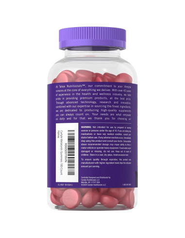 Gomitas de Melatonina Tahoe Nutritionals 12mg 180 Unidades Veganas