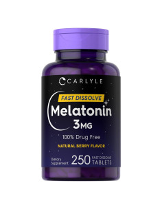 Carlyle Melatonina 3mg Tabletas Rápidas Veganas 250 Conteo