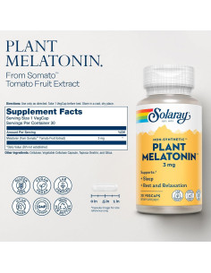 Solaray Melatonina de Planta 3mg - Suplemento Vegano para Dormir 2