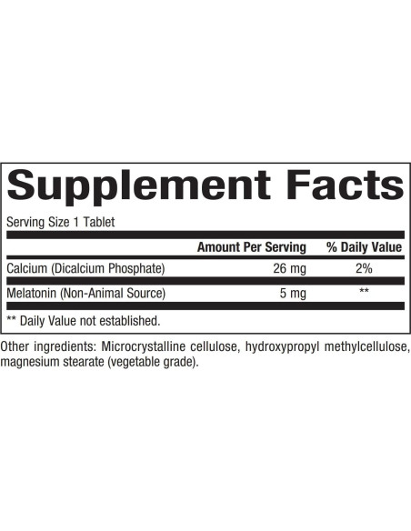 Suplemento de Melatonina 5 mg Bioclinic Naturals 60 tabletas Suplemento de Melatonina 5 mg Bioclinic Naturals 60 tabletas