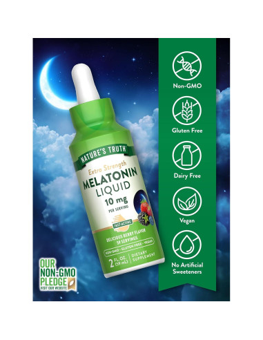 Melatonina Líquida 10 mg Verdad de la Naturaleza 59 ml Sabor Baya