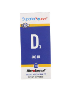 Vitamina D3 400 UI Superior Source - 100 Tabletas Sublinguales