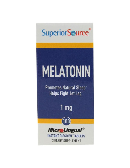 Melatonina Sublingual 1 mg Superior Source 100 Tabletas Melatonina Sublingual 1 mg Superior Source 100 Tabletas