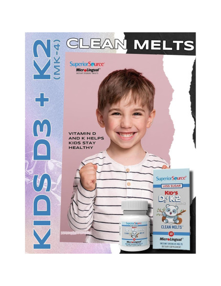 Multivitamínico Infantil D3 y K2 Superior Source - 60 Tabletas Multivitamínico Infantil D3 y K2 Superior Source - 60 Tabletas