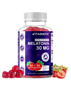 Gummies de Melatonina Vitamatic 30mg Sin Azúcar 60 Unidades