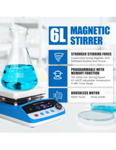 Placa Calentadora Magnética Cekegon CK-6L 6L LCD 520C 2