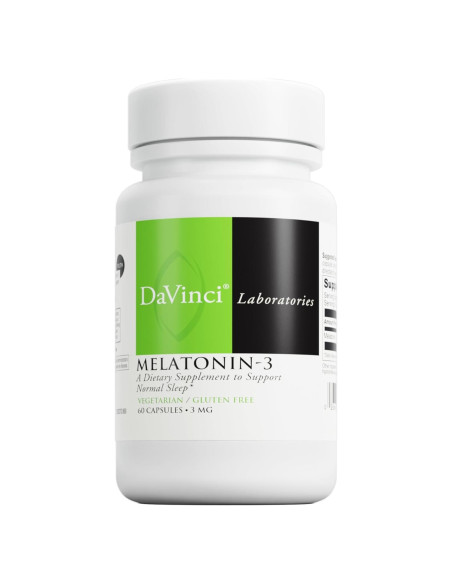 Suplemento de Melatonina 3 mg Davinci Labs - 60 Cápsulas Vegetarianas