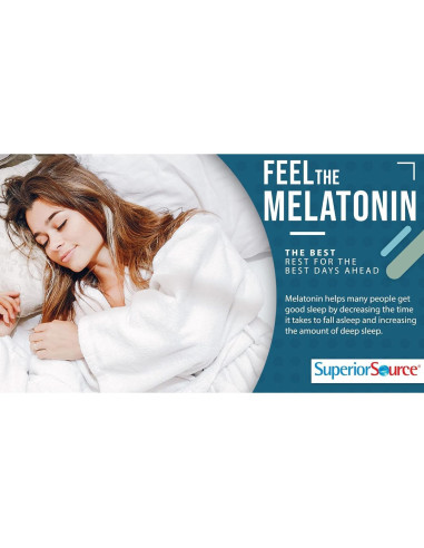 Suplemento de Melatonina Superior Source 90 Tabletas Disolventes