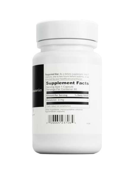 Suplemento de Melatonina 3 mg Davinci Labs - 60 Cápsulas Vegetarianas