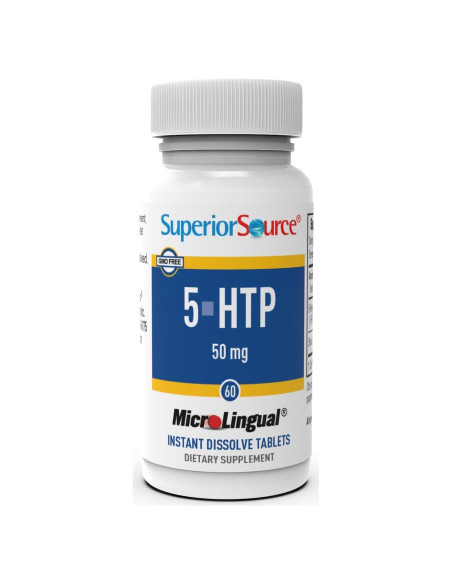 Suplemento 5-HTP Superior Source 50 mg - 60 Tabletas MicroLinguales Suplemento 5-HTP Superior Source 50 mg - 60 Tabletas MicroLinguales