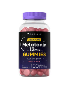 Gomitas de Melatonina Carlyle 12mg Sabor Baya 100 Unidades