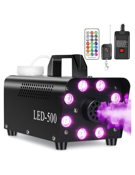 Máquina de Niebla 500W con 13 Colores y 8 Luces LED