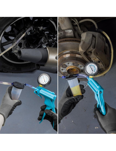 Kit de purga de frenos DURATECH 2 en 1 con manómetro