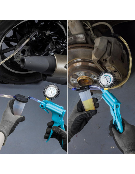 Kit de purga de frenos DURATECH 2 en 1 con manómetro