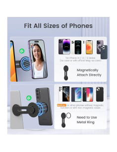 Soporte Magnético para Laptop y Teléfono MoKo Negro 2