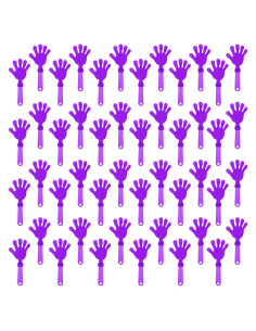 100 Clappers de Mano Morado Lila 19 cm para Fiestas