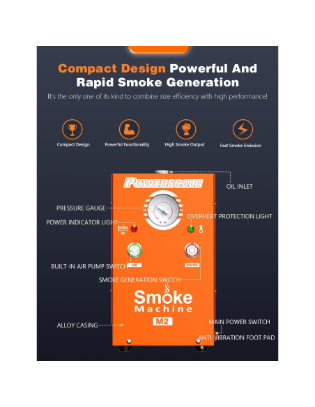 Máquina de Humo PowerScale M2 para Detección de Fugas