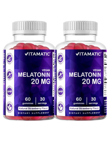 Gomitas de Melatonina Vitamatic 20mg Veganas - 60 Unidades