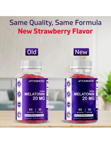 Gomitas de Melatonina Vitamatic 20mg Veganas - 60 Unidades