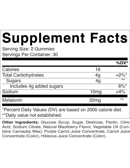Gomitas de Melatonina Vitamatic 20mg Veganas - 60 Unidades Gomitas de Melatonina Vitamatic 20mg Veganas - 60 Unidades