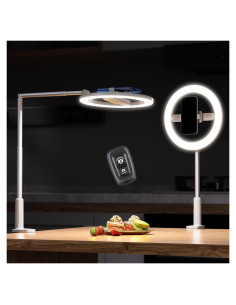 Anillo de Luz LED AIXPI con Soporte para Teléfono y Trípode