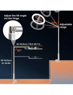 Anillo de Luz LED AIXPI con Soporte para Teléfono y Trípode 2