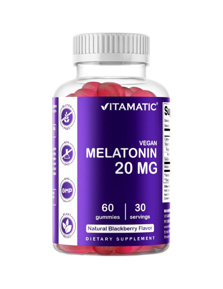 Gomitas de Melatonina Vitamatic 20mg Veganas - 60 Unidades Gomitas de Melatonina Vitamatic 20mg Veganas - 60 Unidades