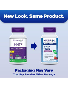 Natrol 5-HTP 100 mg Suplemento Rápido Sabor Frutas 30 Tabletas 2