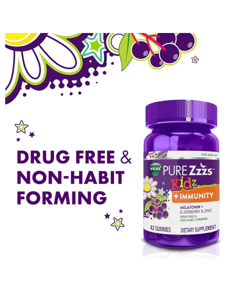 Gominolas VICKS PURE Zzzs Kidz 60u Melatonina 1mg + Zinc Gominolas VICKS PURE Zzzs Kidz 60u Melatonina 1mg + Zinc