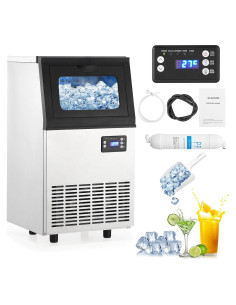 Máquina de Hielo Comercial 110 kg/24h con Bin 8 kg