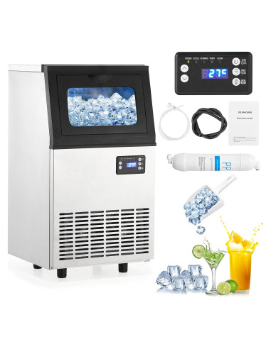 Máquina de Hielo Comercial 110 kg/24h con Bin 8 kg